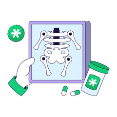 Premium download illustration of radiology