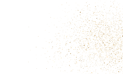 Gold glitter with golden sparkle confetti dust overlay background