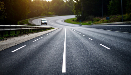 Naklejka premium road in the forest