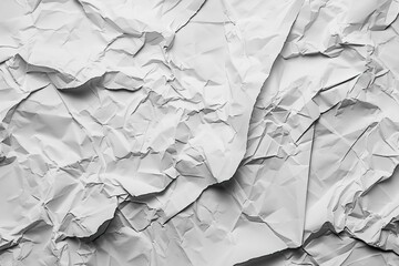Crumpled white paper texture, background, design element for layouts, scrapbooks