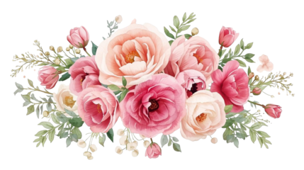 Elegant Blush Pink and Coral Rose Floral Arrangement Design