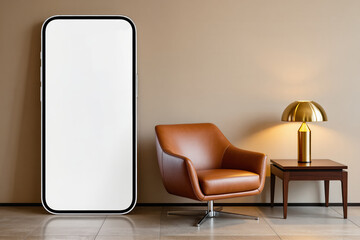 Telecommunication service advertisement with blank frame for network offers and customer support promotions created for telecom providers or data plans, service reliability and user connection