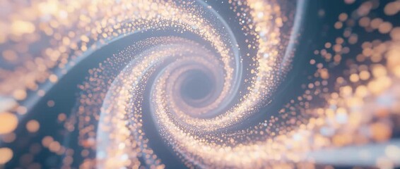 Abstract blue background with swirling light, digital wave design, and glowing spiral vortex texture - Powered by Adobe
