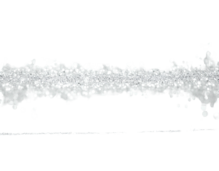 An abstract, white, glittery spray effect against a black background