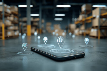 Smartphone navigating within a warehouse using location technology