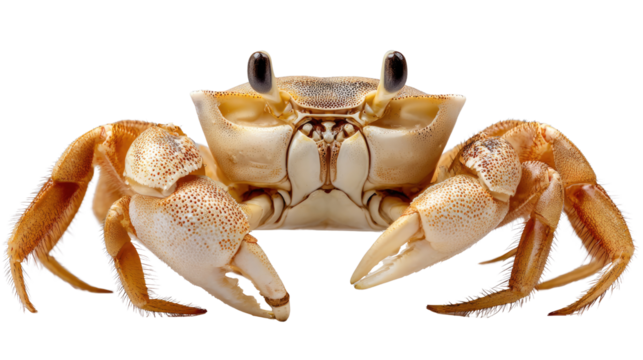 Curious Crab: A captivating close-up of a crab, with its prominent eyes and powerful claws, hinting at the fascinating life beneath the waves.