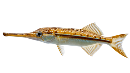 The Unique Longnose Fish: Witness the unique form of a longnose fish, showcasing its distinctive, elongated snout in the vibrant ecosystem.