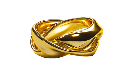 Golden Intertwined Jewelry Ring