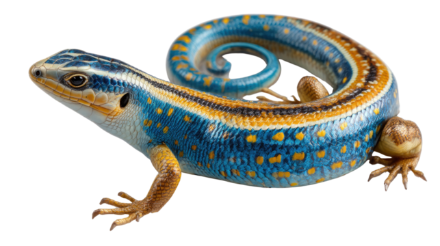 Exotic Skink: An exquisite close-up of a vibrant skink displaying its colorful scales, a true marvel of nature's artistry.