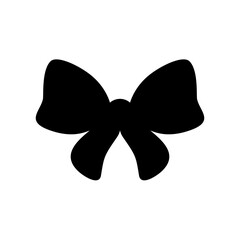 hand drawn bow tie silhouette isolated on white background