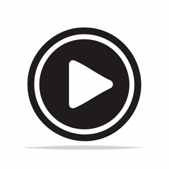 Play video or play media flat icon for apps and websites
