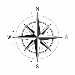Compass rose or windrose / rose of the winds flat icon for apps and websites