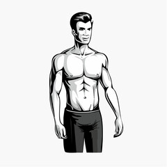 Fototapeta premium Male human body belonging to an adult man