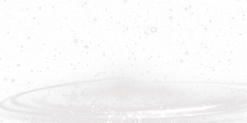 Abstract water ripple effect with sparkling bubbles on a soft white background, creating a serene atmosphere for design projects and digital compositions with copy space