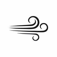 Blowing wind / windy flat icon for apps and websites