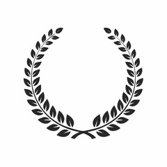 Laurel wreath - symbol of victory and power flat icon for apps and websites