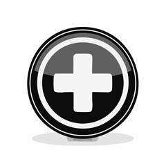 First aid medical sign flat icon for app and website