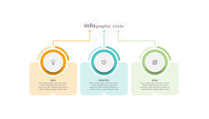 Vector infographic business template colorful design