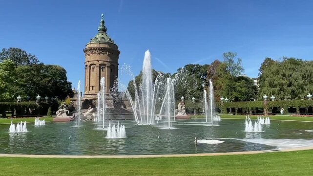 Wasserturm, Altstadt, Mannheim, Baden Wuerttemberg, Deutschland 