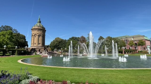 Wasserturm, Altstadt, Mannheim, Baden Wuerttemberg, Deutschland 