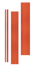 Exotic red of mahogany tree. Vertical mordanted boards, planks, medium height size.