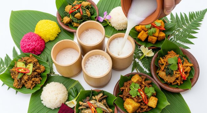 Traditional Mizo Food and Rice Beer for Harvest Festival
