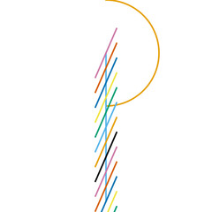 Christmas Candy Cane Vintage Line Art