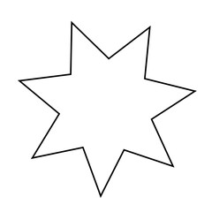 Christmas Star Classic Outline