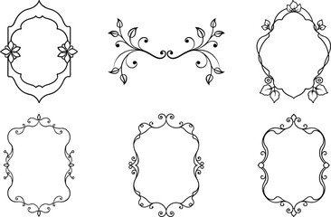Vector art of elegant frames and borders for decorations