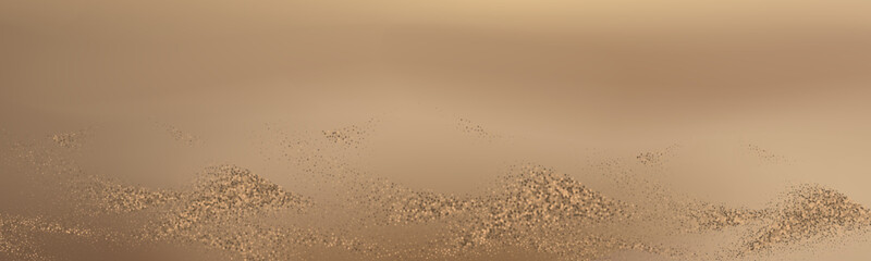 Flowing ridges of golden sand.