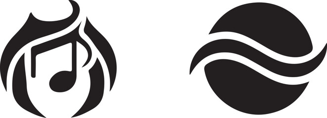 black and white tattoo music vector