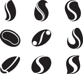 vector pf a black and white icons