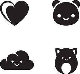 set of funny animals