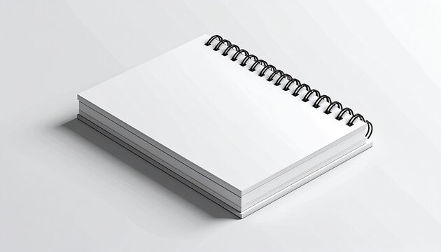 Blank Notepad on a Desk White pages for sketches, plans, and brainstorming - Powered by Adobe