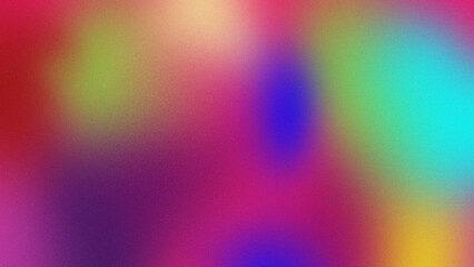Abstract Blend Of Purple Pink Blue Green And Yellow Colors
