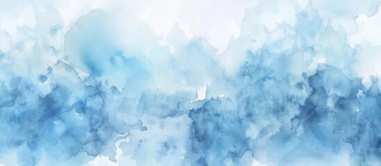 Fototapeta premium Blue watercolor art background. Abstract painting for banner, texture or textile