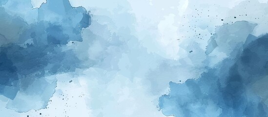 Obraz premium Blue watercolor paint abstract design. Use as background for web or invitation