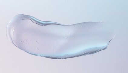 Fototapeta premium Detailed view of serum texture with light blue and pink gradient background
