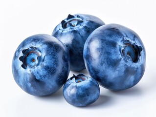 Obraz premium Blueberry Stack, Close-up, Isolated on White. Healthy Food, Mockup for Recipe