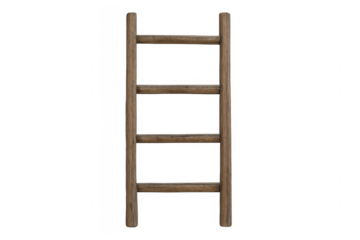 Wooden rustic ladder representing climbing and progress