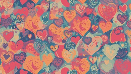 Endless design featuring hearts