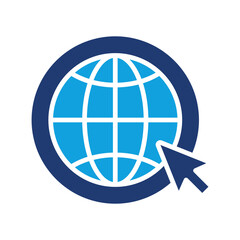 Internet Flat Blue Icon