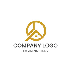 Initial real estate logo Design Outstanding Creative Modern Symbol  Sign