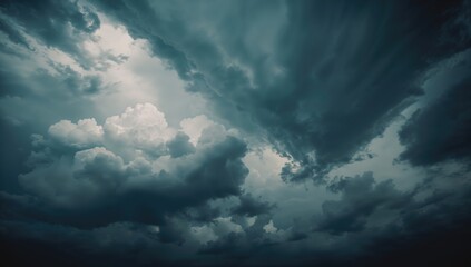 Obraz premium Dark and Moody Sky with Storm Clouds Overhead
