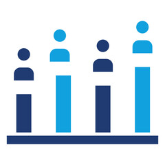 Fototapeta premium Election Ballots Flat Blue Icon