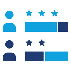 Ranking Flat Blue Icon