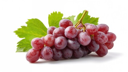 Fototapeta premium Fresh grapes isolated on a plain white backdrop