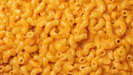Macaroni noodles smothered in creamy cheese sauce