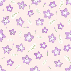 Seamless Pattern wallpaper Vector Illustration baroque purple floral ornament graphic for fabric packaging ornate Elegant Vintage carpet Luxury cloth Home Decoration green white background