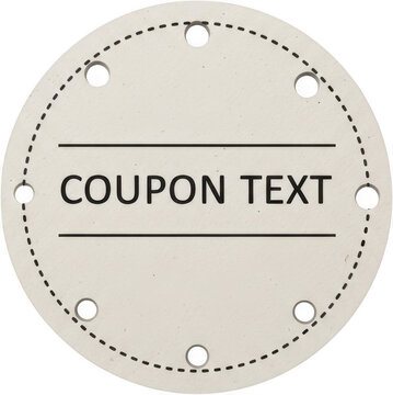 Blank coupon template isolated on transparent background
